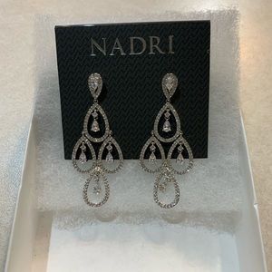 NADRI cubic zirconia waterfall earrings, Brand New